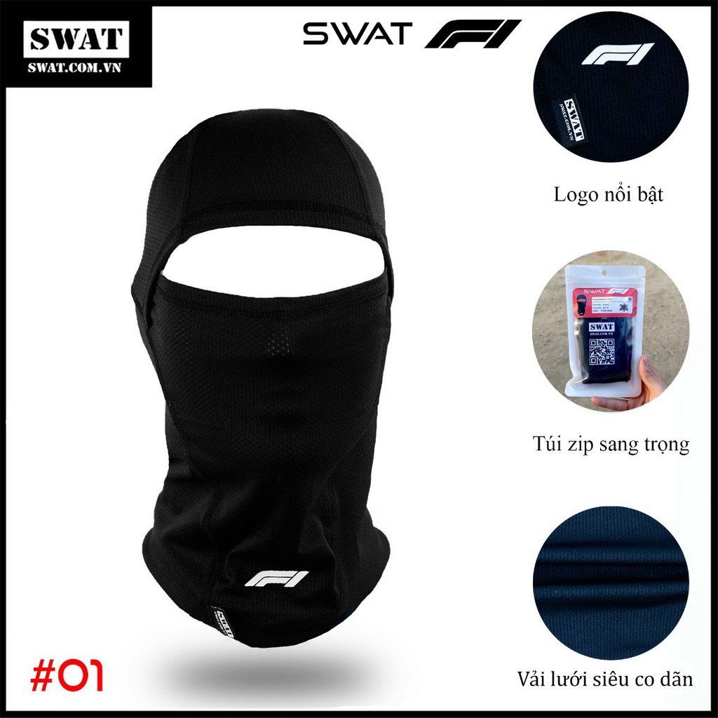 Khăn Ninja Trùm Đầu Swat F1 Cao Cấp Co Giãn 4 Chiều