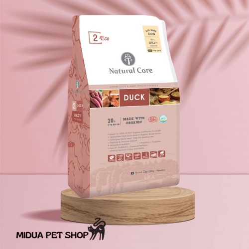 10kg Thức ăn hữu cơ cho chó vị vịt Natural Core