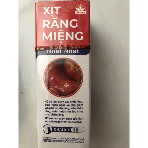 xịt răng miệng nhất nhất