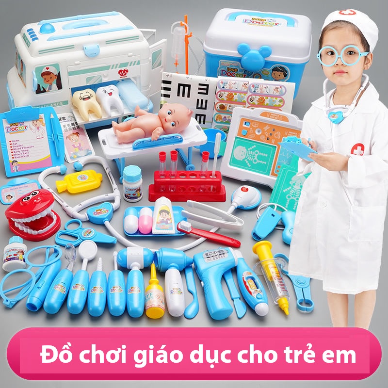 Đồ Chơi Dụng Cụ Y Tế Bác Sĩ Y Tá Nha Sĩ Khám Răng Cho Trẻ Em (Phiên Bản Nâng Cấp) - Đồ Chơi Giáo Dục Cho Bé Trai Bé Gái