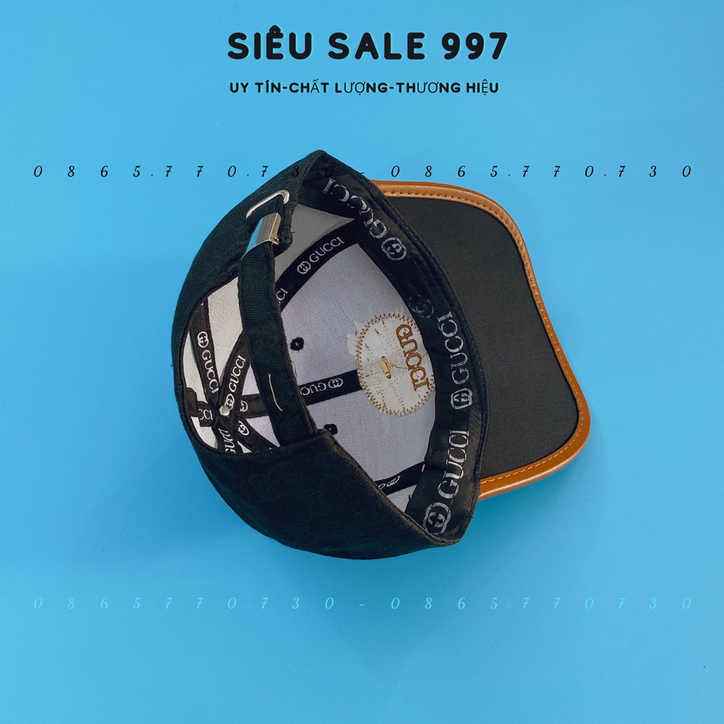 MŨ LƯỠI TRAI GC ĐẦU KIM LOẠI VIỀN DA CAO CẤP, MŨ BUCKET THỜI TRANG HOT 2023 FULL TEM MÁC HIIỆU