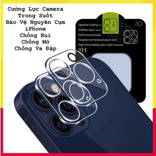 Kính cường lực camera iphone full viền trong suốt,bảo vệ nguyên cụm camera