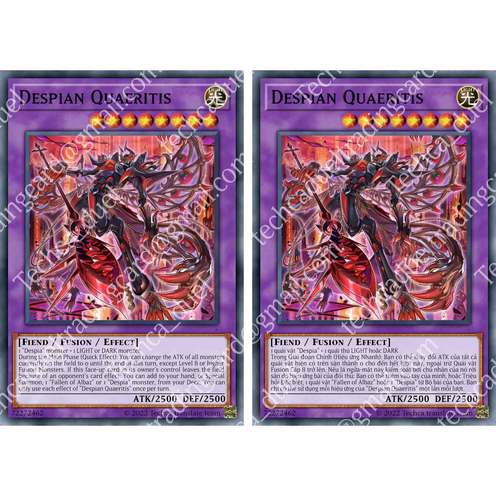 Bài In Tiếng Việt - Bộ bài Yugioh - Custom Deck - Branded Dragons X Despia Deck