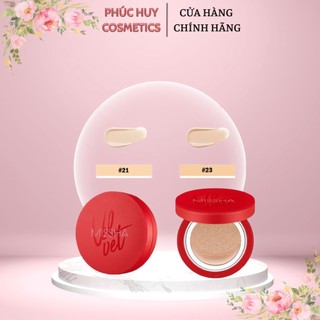 Phấn nước misha velvet finish cushion màu đỏ tone 21