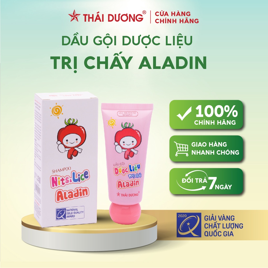 Dầu gội dược liệu ngăn ngừa chấy Aladin 30g - Sao Thái Dương