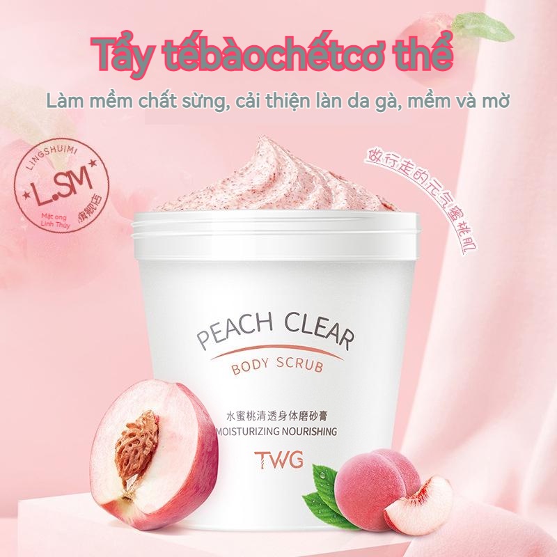 Kem Tẩy Da Chết Heyxi Toàn Thân đào sáng da, Tẩy tế bào chết Body Scrub Peach cải thiện da viêm lông, Moisturizing 200gr | BigBuy360 - bigbuy360.vn