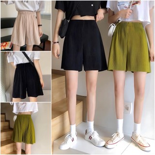 Quần short nữ tăm ly cạp chun lưng cao , quần đùi dáng rộng tôn dáng xinh xắn hàn quốc ulzzang giá siêu rẻ