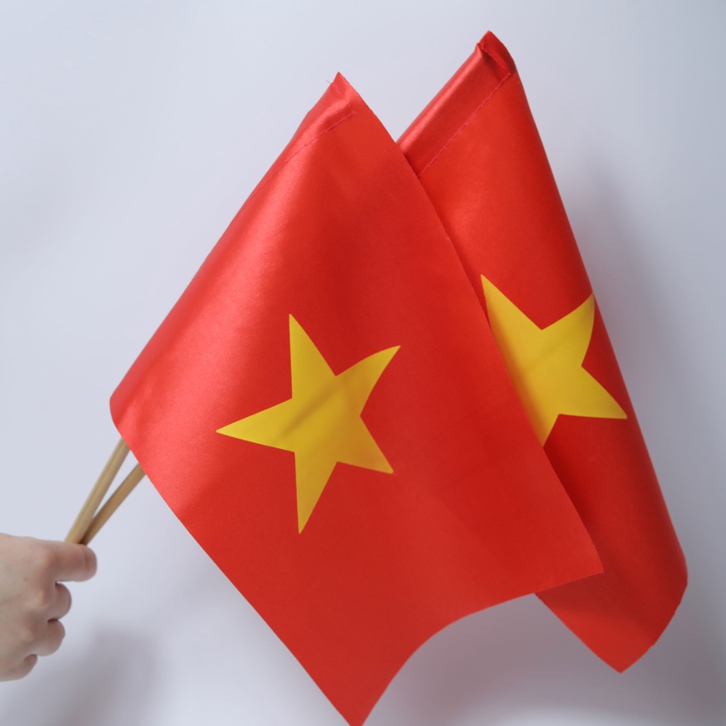 cờ vẫy cầm tay khai giảng