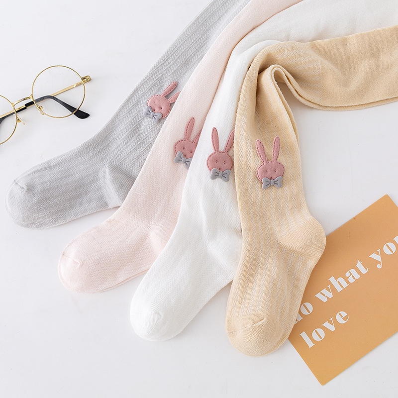 Quần tất lưới cho bé gái, quần vớ đính họa tiết dễ thương size từ 6 tháng đến 8 tuổi
