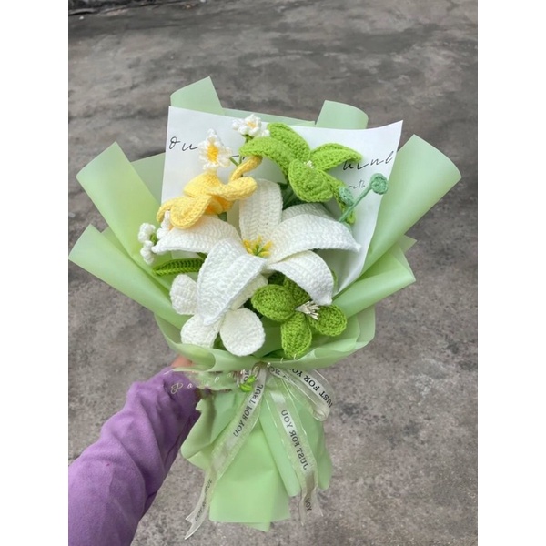 Bó hoa len handmade nhiều mẫu