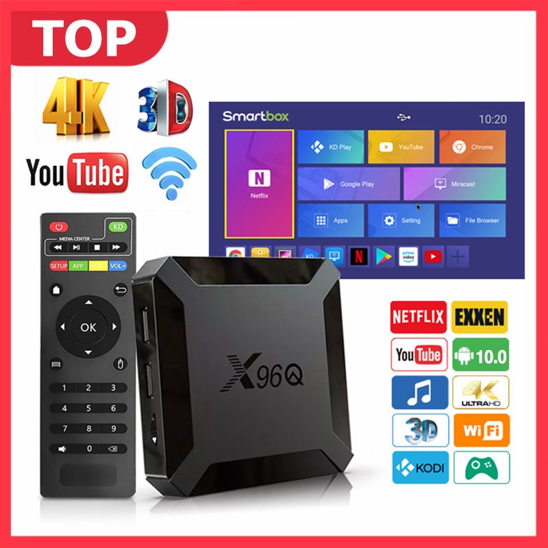 X96Q Tv Box 4K 5G Smart TV 2023 Android 10.0 16GB 256GB HD Player