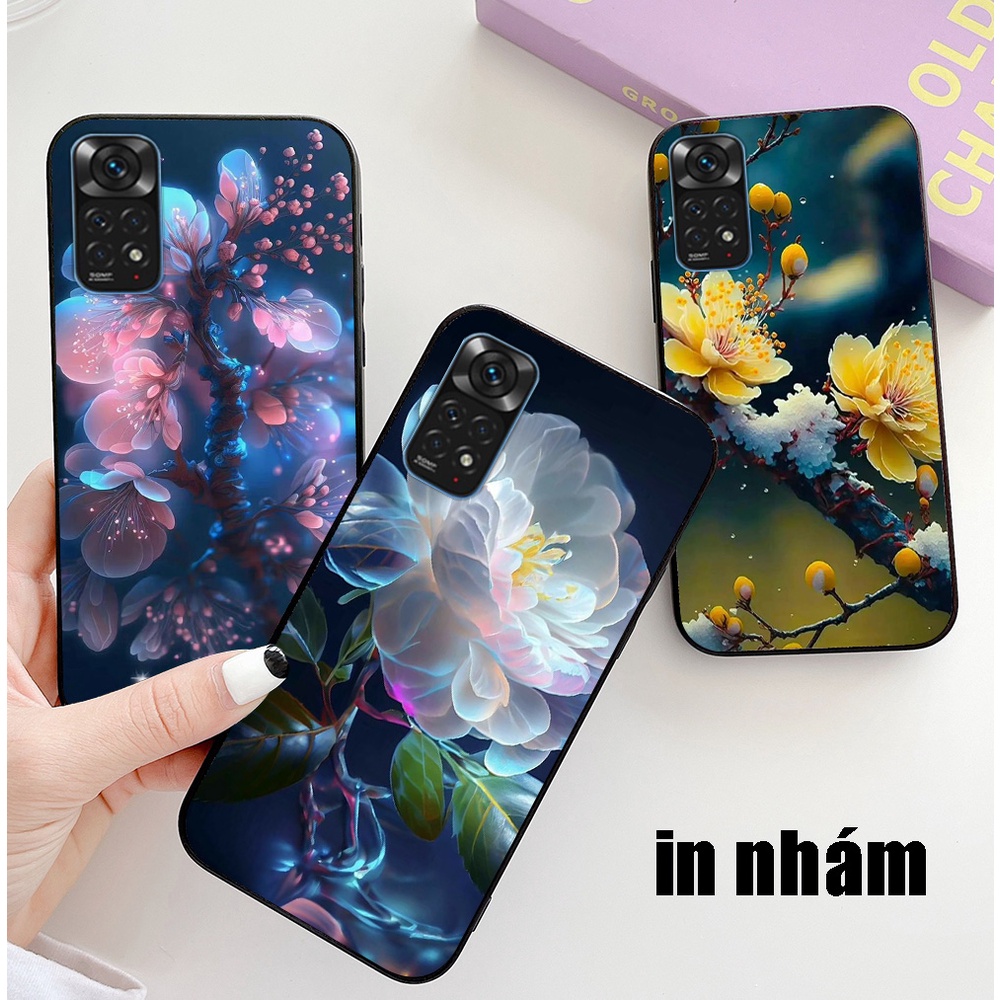 Ốp lưng Xiaomi redmi note 11 4g / redmi note 11s 4g / redmi note 11 pro 5g  in nhám hình hoa cỏ
