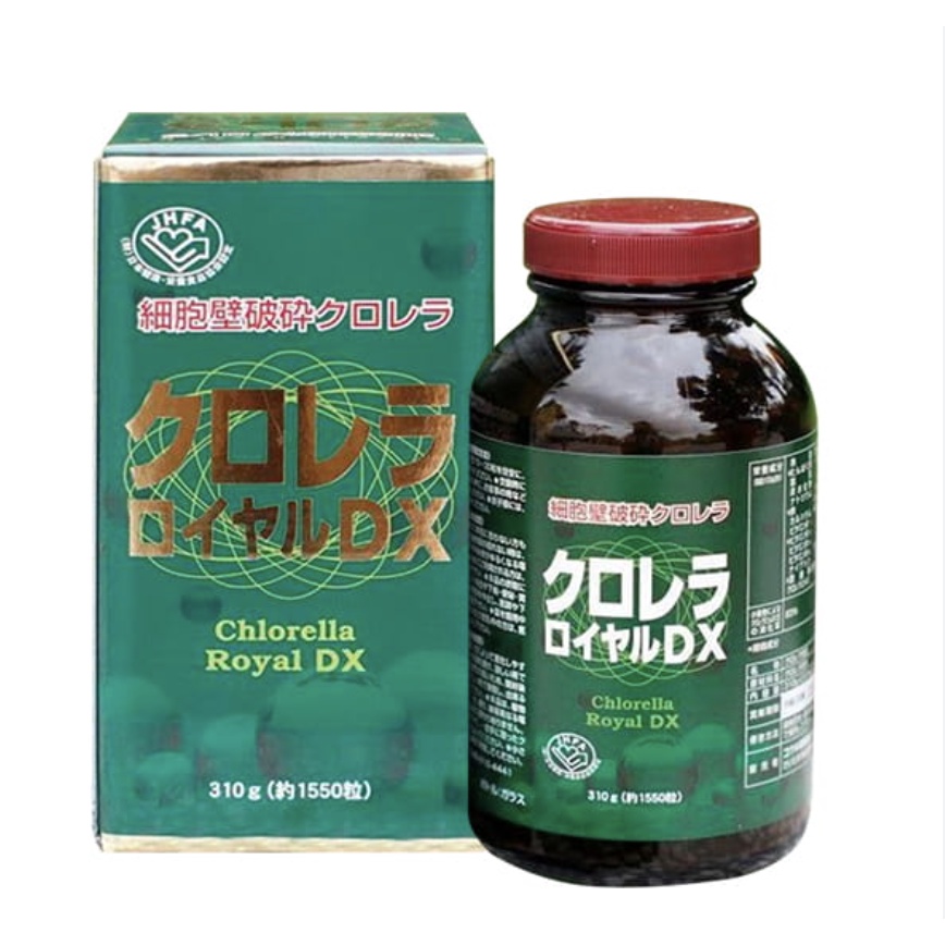 Viên uống tảo lục Chlorella Royal DX Nhật Bản hộp 1550 viên
