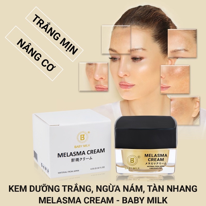 Kem Dưỡng Trắng Nâng Cơ Ngăn Ngừa Nám Tàn Nhang MelasMa Cream Baby Milk 4.5g - Hàng Hiệu Cao Thiên Nhi