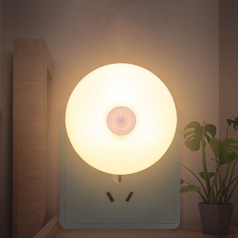 Đèn Ngủ LED Tùy Chỉnh 3 Chế Độ Sáng Tắt Bật Vàng Ấm/Trắng/Hồng Nhạt Decor