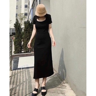 Đầm Body Xòe Nhẹ Chất Zip Dáng Dài Hàng Quảng Châu V3080