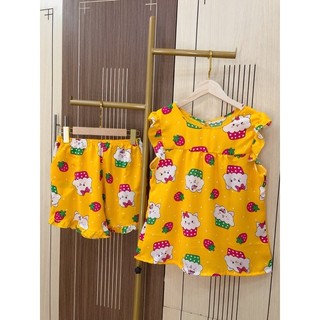 Bộ Đùi Lụa Cánh Tiên 2 Túi Quần Size 1 - 2 (35kg - 60kg)