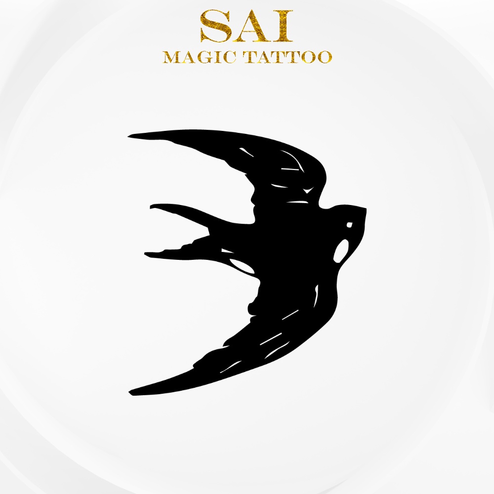 Miếng dán hình xăm tạm thời SAI MAGIC TATTOO 10CM×06CM chống thấm nước lâu trôi lên đến 2 tuần 490