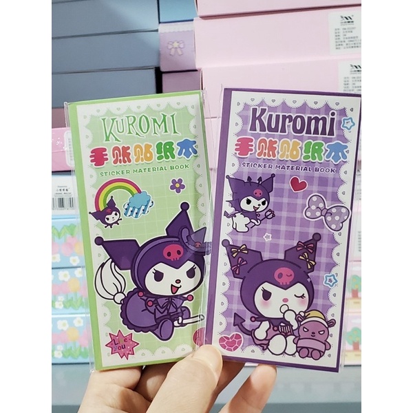 Sổ Dán Sticker Hoạt Hình Gấu Dâu, Kuromi, Cinnamoroll Cute Cho Bé