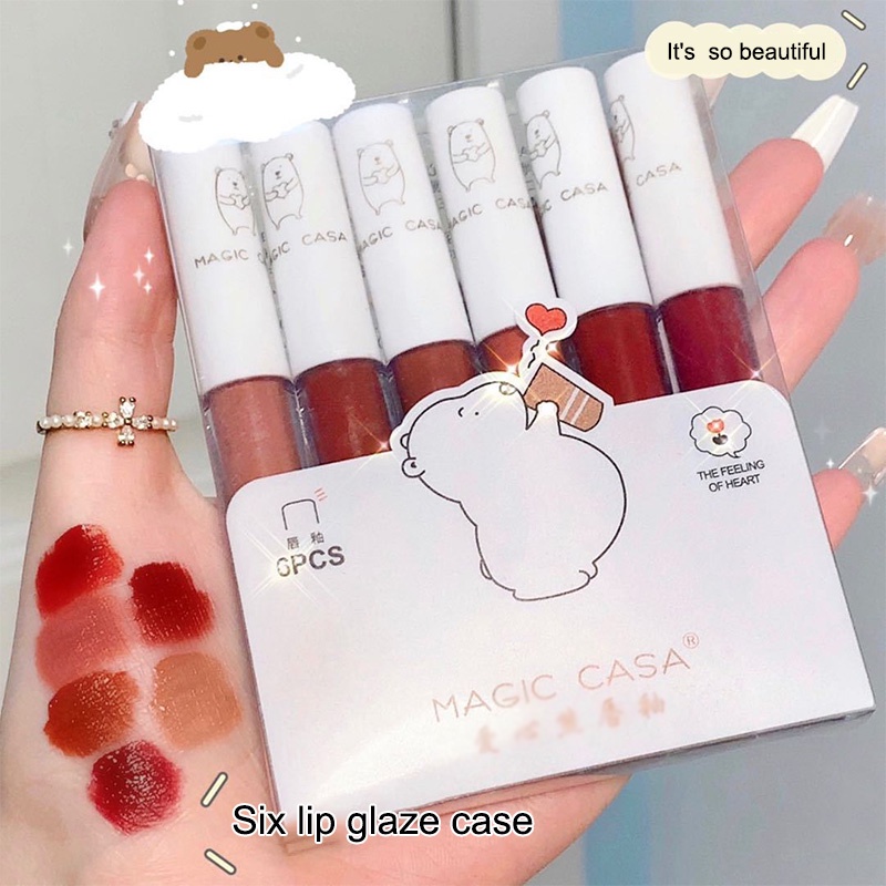 Set 6 thỏi son môi nhung mịn màu sắc đẹp cá tính MIGIC CASA