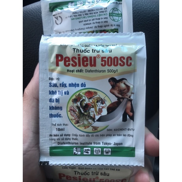 Pesieu 500SC gói 10ml- Đặc trị nhện, trĩ kháng thuốc trên hoa cây cảnh