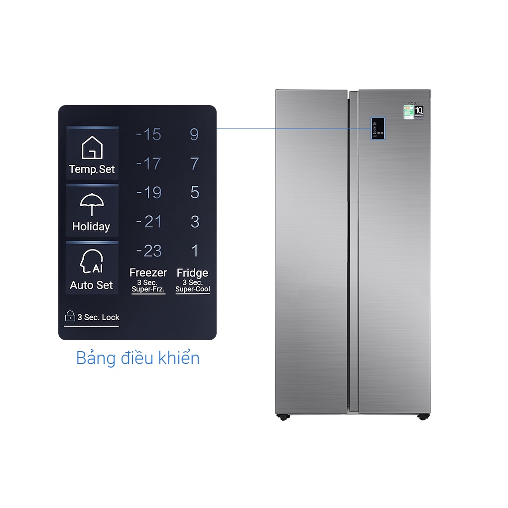 TỦ LẠNH AQUA INVERTER 480 LÍT AQR-S480XA 2021