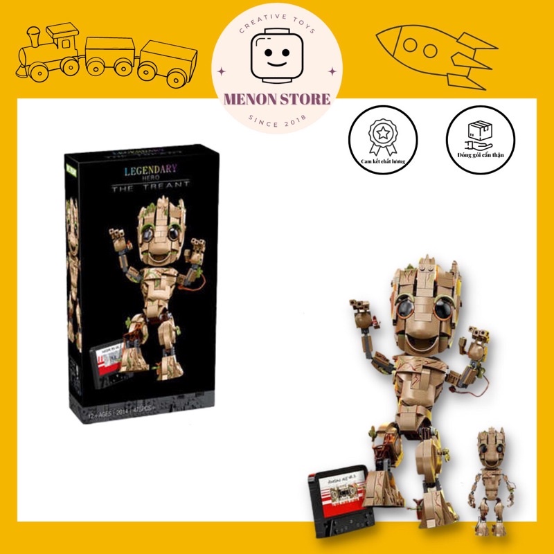 Đồ chơi lắp ráp 2014 76217 mô hình Groot Marvel - Xếp hình thông minh