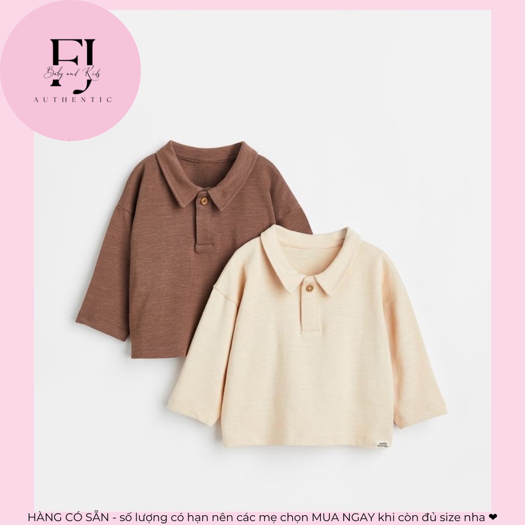 Áo polo trẻ em chính hãng HM, áo bé trai Áo polo nâu, áo polo be,hàng hiệu cho bé