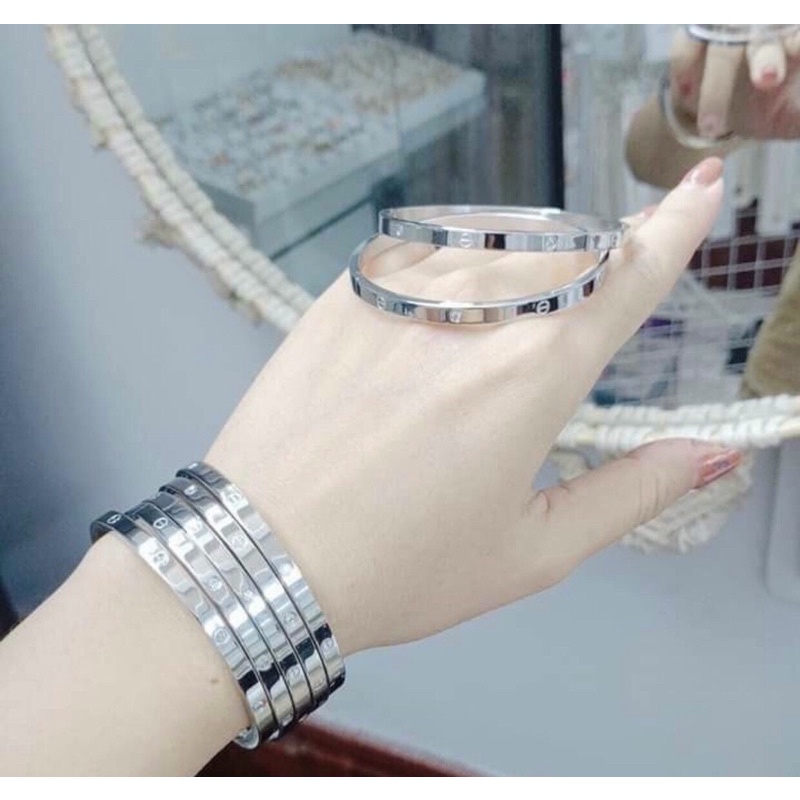 VÒNG TAY TITAN BẢNG MỎNG DẠNG TRÒN