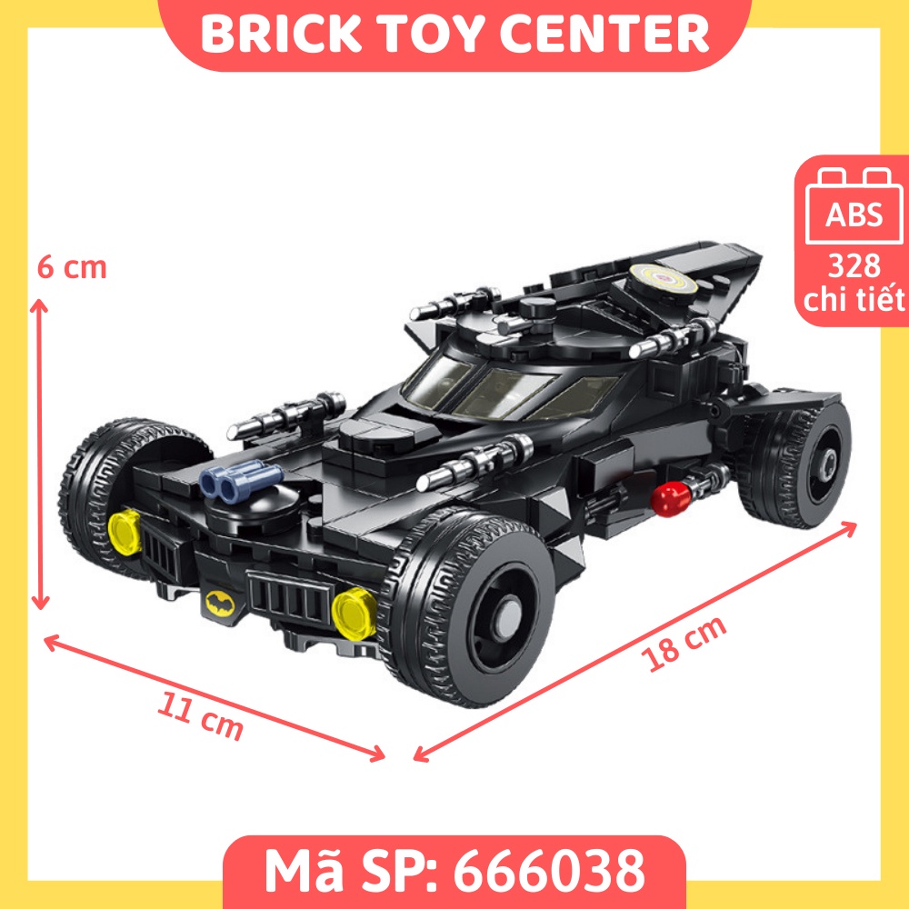 Đồ chơi mô hình lắp ráp siêu xe của siêu anh hùng Người dơi Batman Batmobile 320+ chi tiết