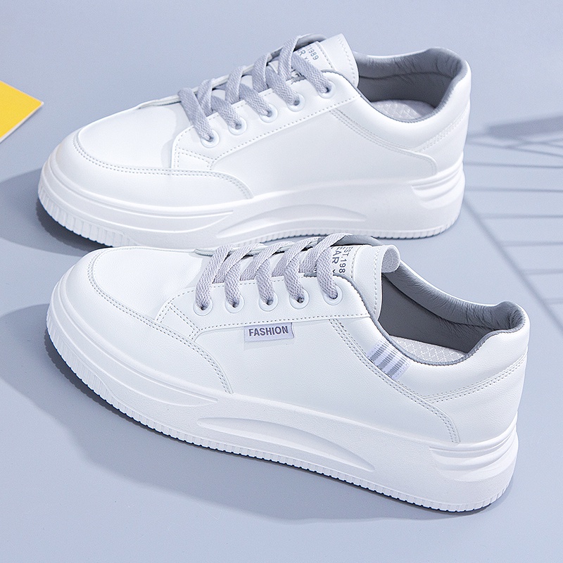 Giày Da Nữ, Giày Sneaker Da Nữ G74 Màu Trắng Đẹp Phong Cách Thời Trang Học Sinh Sinh VIên Đi Học Đi Chơi