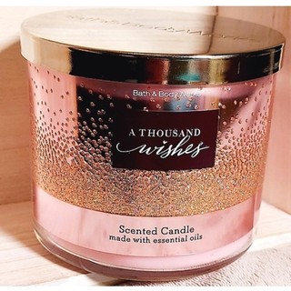 [Auth]Nến thơm size to 3 bấc Bath and Body Works-A Thousand wishes