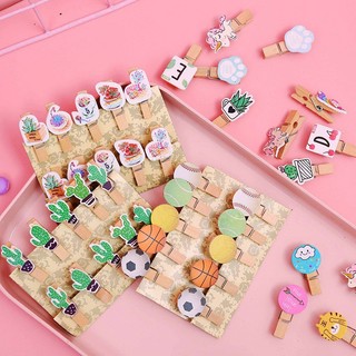 Set 10 kẹp gỗ kèm dây thừng dùng để kẹp ảnh, trang trí nhà cửa - TamaChan