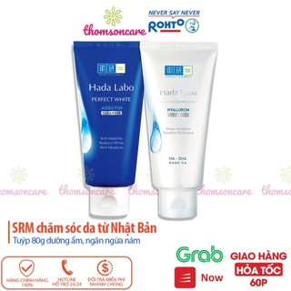 Sữa rửa mặt Hada labo dưỡng ẩm, dưỡng trắng mờ nám, tàn nhang Hada Labo tuýp 80g