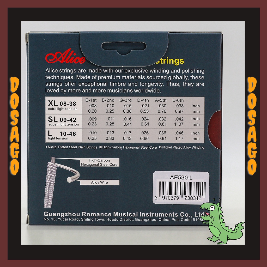 Chính hãng - Dây Alice AE530 dành cho đàn guitar điện