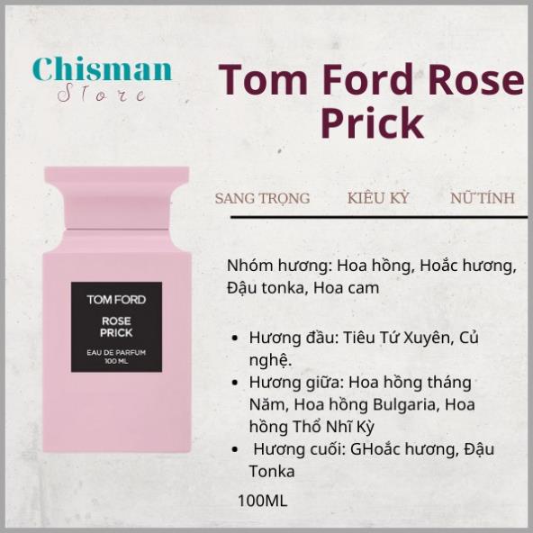 Nước hoa nữ Tomford Rose Prick 100ml, Mùi hương sang trọng quý phái lưu hương lâu -STORENUOCHOA