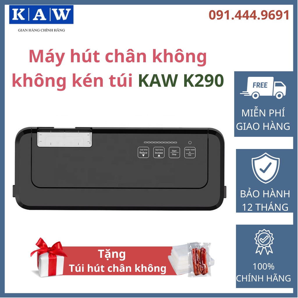 Máy hút chân không KAW P290,P280 Máy Hút Chân Không Hàn Miệng Túi Tự Động BH 12 tháng