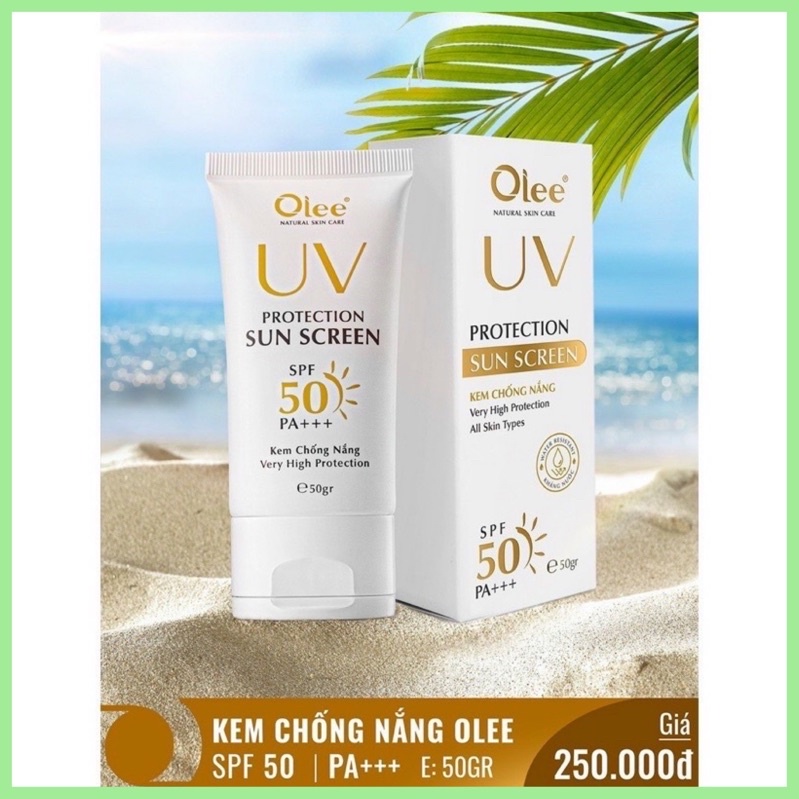 Kem Chống Nắng Bảo Vệ Da Olee SPF 50+, PA+++ Tặng Kèm Gel Tẩy Tế Bào Chết Olee