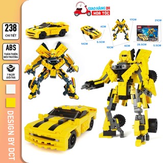 Bộ đồ chơi lắp ráp robot 238 chi tiết, xếp hình robot biến hình mô hình xe đồ chơi cho bé