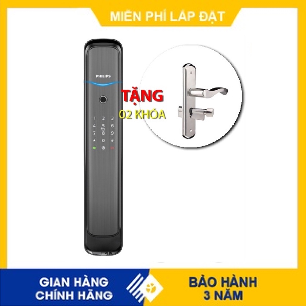 Khoá cửa thông minh Philips 7200E chính hãng - Giá ưu đãi - Miễn phí lắp đặt - Bảo hành 03 năm