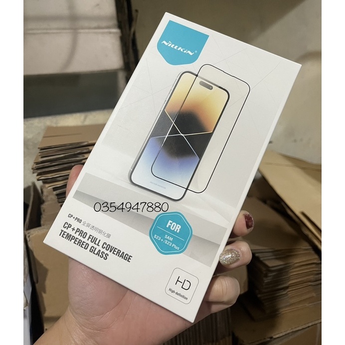 Kính cường lực Nillkin CP+ Pro cho Samsung Galaxy S23, S23 Plus/ S23+ Full màn hình chính hãng