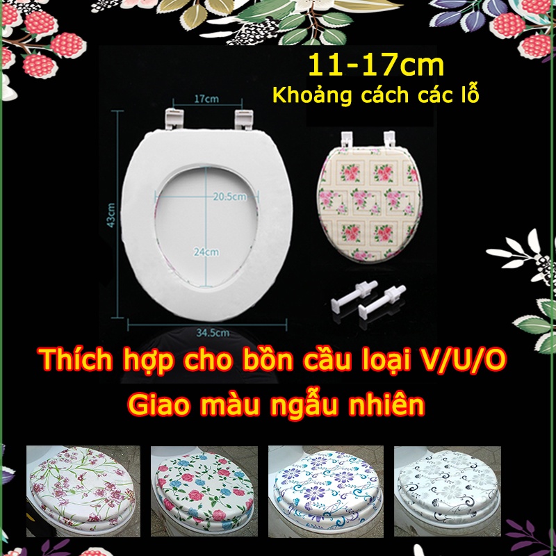 chịu tải40kg Nắp bồn cầu Nắp bồn cầu lớn Thích hợp cho bồn cầu loại V/U/O nắp bồn cầu american standard Nắp bồn cầu đóng