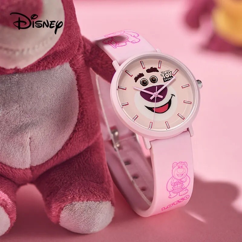 Đồng hồ nam nữ gấu dâu Lotso dây silicone chính hãng Disney