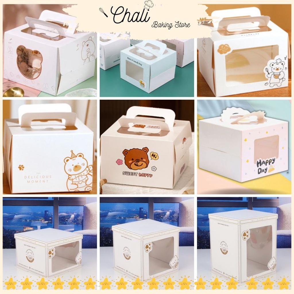Hộp Bánh Kem, Hộp Bánh sinh nhật nhiều mẫu hình dễ thương - xinh đẹp kèm đế