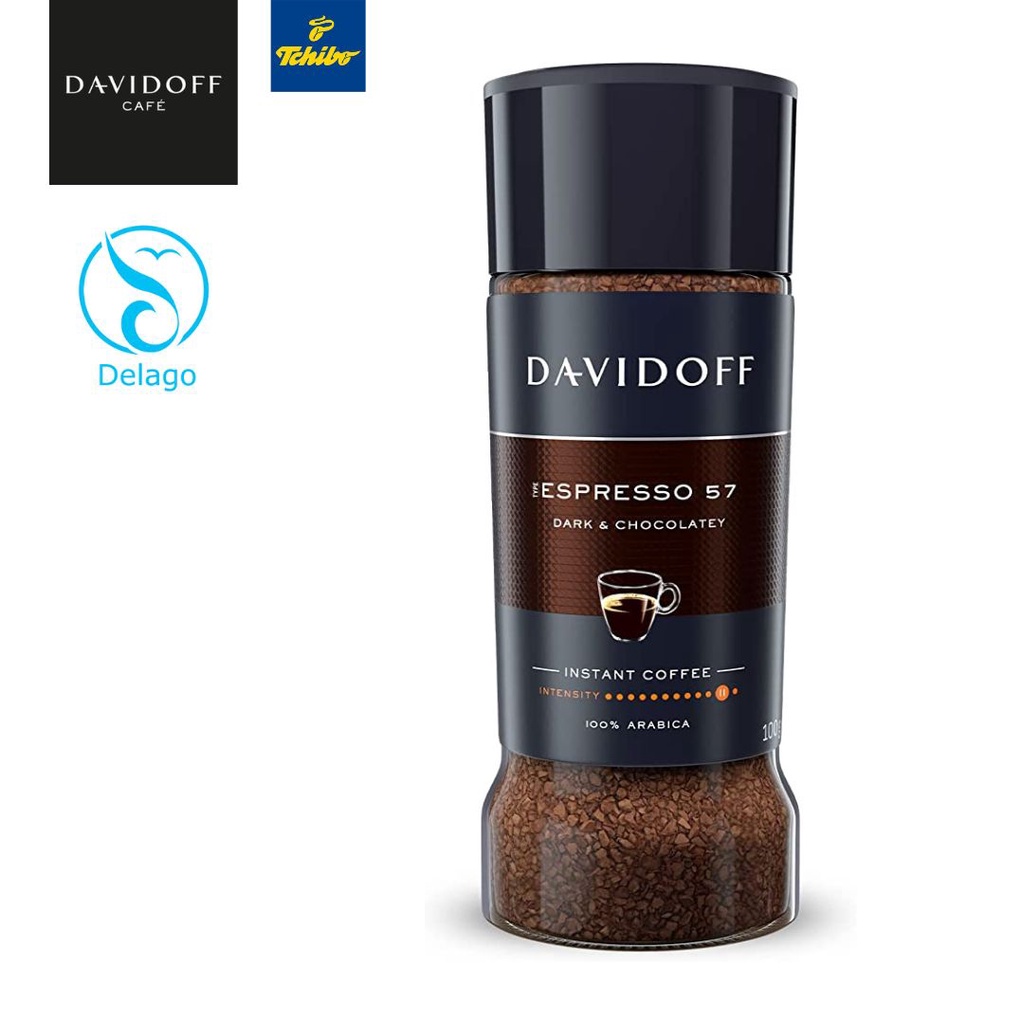 [Chính hãng] Cà phê hòa tan cao cấp Davidoff Espresso 57 (Tchibo Đức) lọ 100g