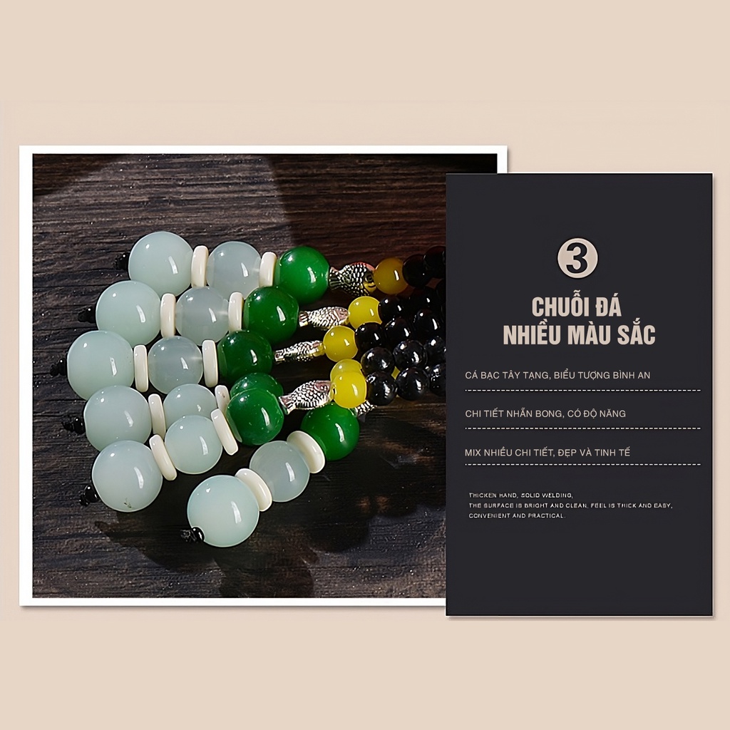 Dây treo trang trí ô tô mặt ngọc bằng pha lê tinh xảo 5