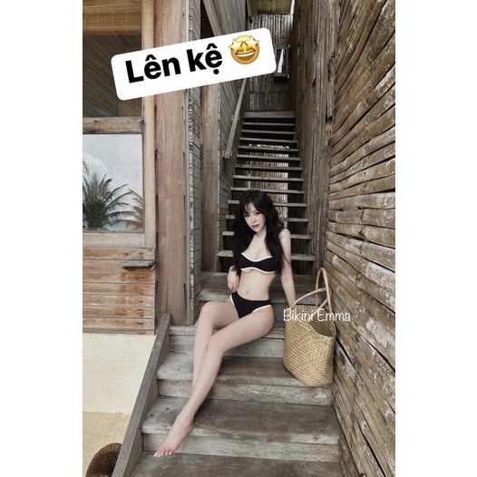 Bikini Viền Trơn Có Mút Ngực EMMA (Hàng Loại 1)