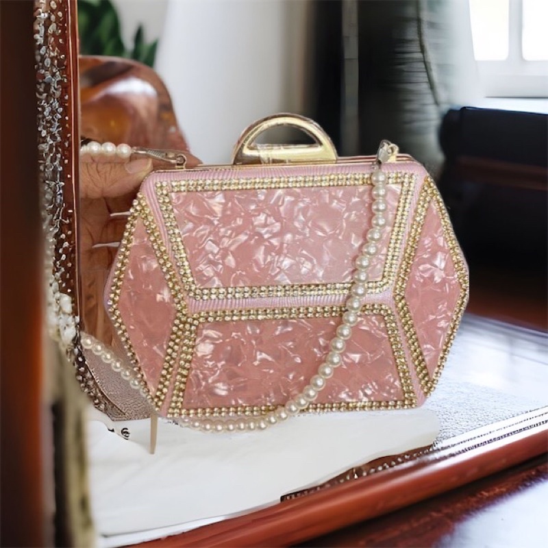 Bóp Đầm Đeo Vai Kết Hạt Thủ Công Hàng Cao Cấp Có Quai{ Nhận giao hoả tốc trong ngày khu vực tphcm}