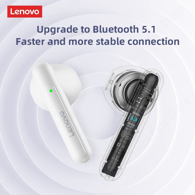 Tai nghe Bluetooth Lenovo LP1 Pro không dây Bluetooth nhét tai không dây bass nổi mạnh độ trễ thấp HD có micro--pink