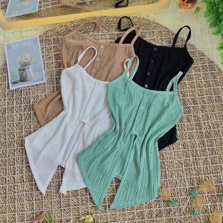 Áo 2 dây nữ body phối kiểu